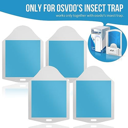 OSVDO Flying Insect Trap Refills, 10 Pcs Glue Cards, White - size: 10 x Refills