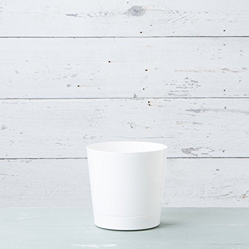 Novelty Majestic Full Depth Cylinder Pot, Glossy White, 10-Inch (10102) - color: White, size: 10 Inch