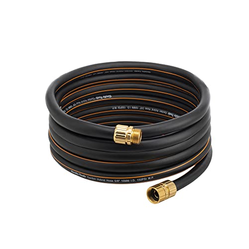 Giraffe Hybrid Garden Hose 5/8" x 25ft, Custom Length, NO Kink, Flexible, Leakproof Hose with Male to Female Fittings, 600 Burst PSI - size: 25FT Male Female
