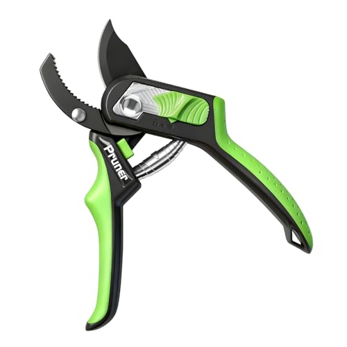 AIRAJ 8" Anvil Garden Shears,1.57” Cut Pruning Shears Garden Scissors Tools
