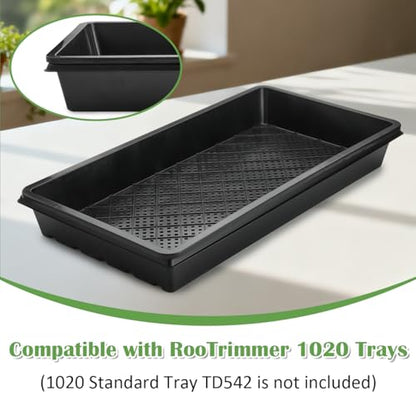 RooTrimmer 10 Pack 1020 Mesh Trays, Extra Strength 1020 Mesh Bottom Trays with Holes, 20'' x 10'', Heavy Duty Propagation Flats for Microgreens, Seed Starting, Soil Blocks, Hydroponics & Wheatgrass - size: 20L x 10W x 2.3 H
