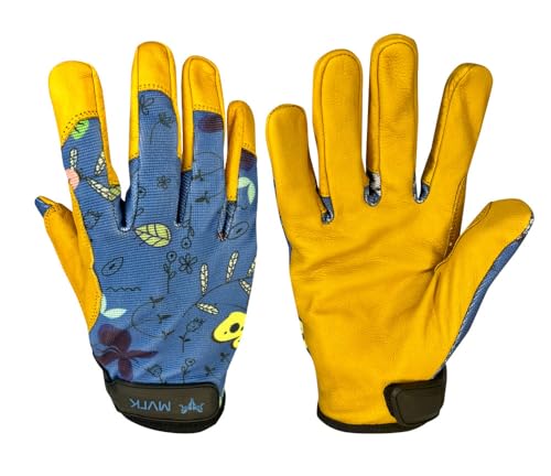 MVRK1570 Gardener Work Glove With Touchscreen Capability - Breathable and Comfortable Design - color: Blue, size: Large