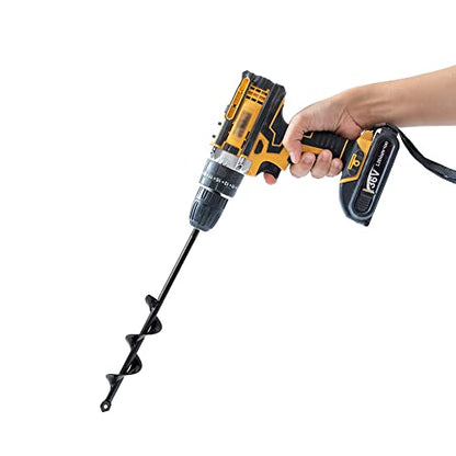 Set 3 (1.6x16, 2.6x16, 3.5x16) Solid Shaft Auger Drill Bit for Planting - Easy Planter Garden Auger - Bulb & Bedding Plant Augers - Post Hole Digger for 3/8” Hex Drive Drill