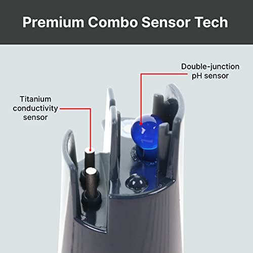 Apera Instruments AI104G GroStar Series GS4 pH/EC/500ppm/700ppm Combo 5-in-1 Pen Tester Kit with Replaceable Double-Junction pH/EC Probe for Hydroponics Water Quality Testing, Gen II - style: pH/EC/ppm