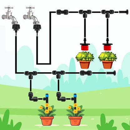 30 Pack 1/4 Inch Drip Irrigation End Plug Fittings - 1/4'' Drip Line End Cap Fittings for 1/4'' Drip Line Push-to-Fit Connectors End Closure Parts for Drip Irrigation System - size: 1/4" Push-to-connect Plug