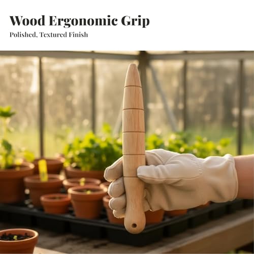 Garden Dibber with Measurement Lightweight Simple to Use 5.91inch Gardening Accessories Practical Handheld Bulb Planting Tool - color: Style B