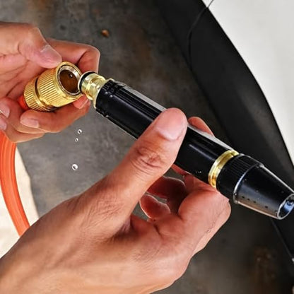 2026 High Pressure Car Wash Nozzle, Adjustable Jet Spray Nozzle for Garden Hose, Heavy Duty Metal Water Hose Nozzle with Quick Connector, Clamps for Car Washing, Patio Cleaning, Watering Plants