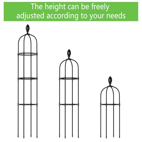 2 Pack 5Ft Tall Garden Obelisk Trellis for Climbing Plants Outdoor - size: 5 Ft（2Pcs）