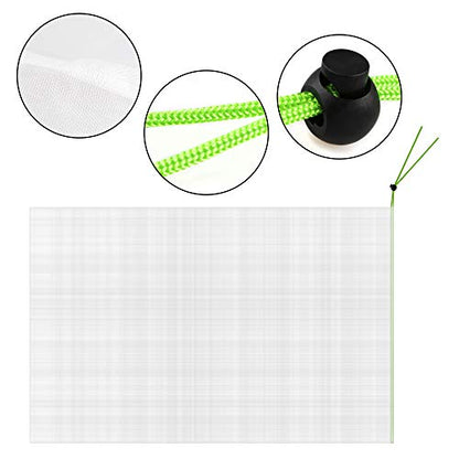 MR FIVE 3 PCS Large Drawstring Plant Covers,Bird Barrier Netting Mesh with Drawstring,Reusable Garden Netting Mesh with Drawstring,Plant Cover for Protect Fruit Tree Vegetable Flower,4.6 ftX 3.3 ft