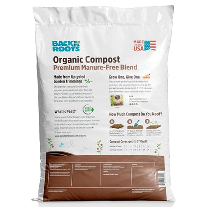 Back to the Roots 25.7qt (1 Cubic ft) Organic Premium Compost - size: 25.7 quart, style: Compost