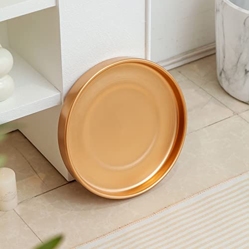 9 Inch Large Ceramic Saucer - Drainage Tray for Plant Pot (Gold) - color: Gold, size: 9 Inch