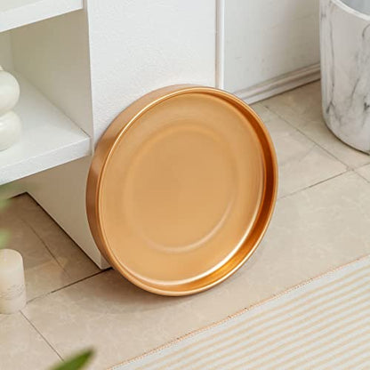9 Inch Large Ceramic Saucer - Drainage Tray for Plant Pot (Gold) - color: Gold, size: 9 Inch