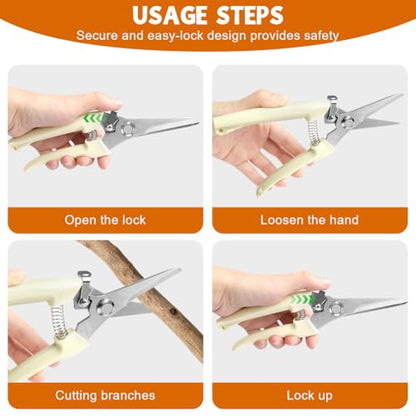 Ainiv 2Pack Pruning Shears, Professional Flower Clippers, Lightweight