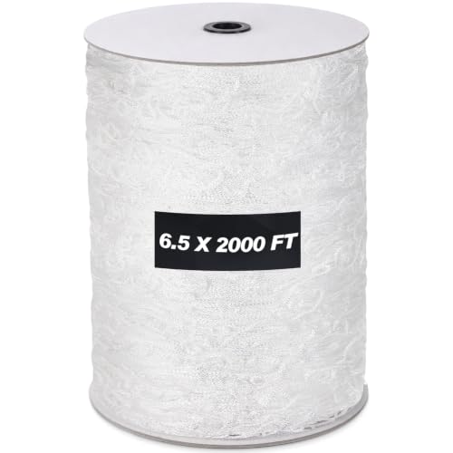 Berlune 6.5 x 2000 ft Trellis Netting Roll Heavy Duty Nylon Garden Trellis Netting with 6 Inch Mesh Soft Plant Support Net for Climbing Plants, Grape Racks, Growing Support Bean, Pea, Tomatoes - size: 6.5 x 2000 ft