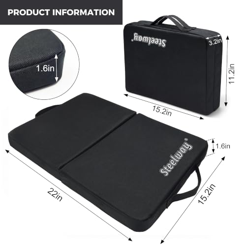 Extra Thick Folding Knee Pad with Waterproof Cover & Carry Handle – 1.6" Heavy Duty Kneeling Pad for Gardening, Work, Yoga, Prayer, Exercise, Baby Bath: Portable Garden Kneeler Cushion for Men & Women