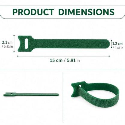 50PCS Garden Plant Ties with Hook & Loop - Reusable Adjustable Nylon Straps for Vines, Tomatoes, Stems, and Plant Support, Secure Non-Slip Fastening Clips - size: 50PCS