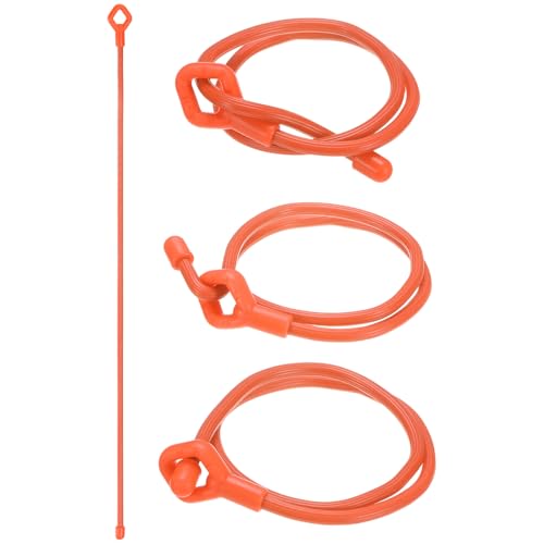 M METERXITY 4-Pack Adjustable Plant Ties, 18inch/45.72cm Silicone Flexible Multi-Function Sturdy Garden Twist Tie for Plant Support/Tree/Shrub/Vine, Reusable Support Twine [Orange] - color: Orange, size: 18inch/45.72cm