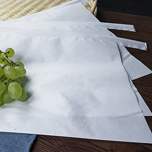 Fruit Protection Paper Bags - 50pcs White Cover Bags, 9.4x12.6in, Protect Fruit Trees, Grapefruit, Orchard, Frost - size: 25x32 cm
