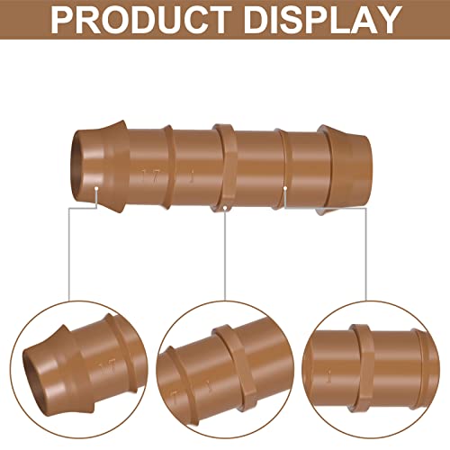 Outus 68 Pcs 1/2 Inch Drip Irrigation Fittings Drip Irrigation Fitting Kit Switch Tee Coupling Elbow and End Cap Plastic Plug Drip Irrigation Connector for Compatible Drip or Sprinkler System