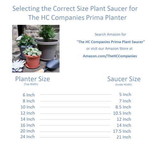 The HC Companies Round Prima Flower Pot Saucers - Plastic Plant Saucer for Outdoors & Indoors - Traditional Plant Pot Trays for Water Drainage -Durable Plant Tray (17.5-inch Black, Pack of 1) - color: Black, size: 17.5", style: Pack of 1