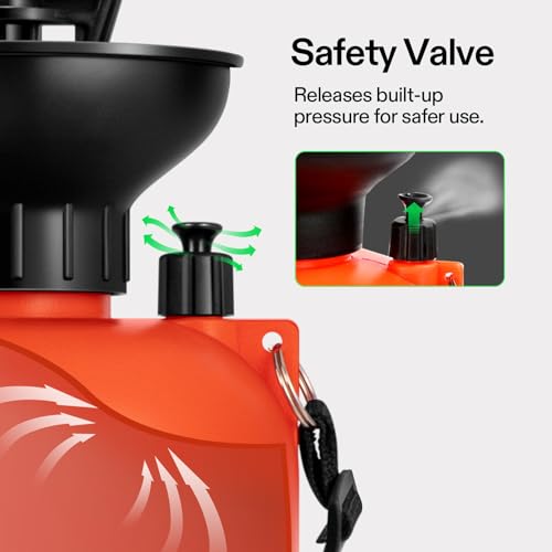 VIVOSUN 1.35-Gallon Pump Pressure Sprayer - color: Orange, size: 1.35 Gallons