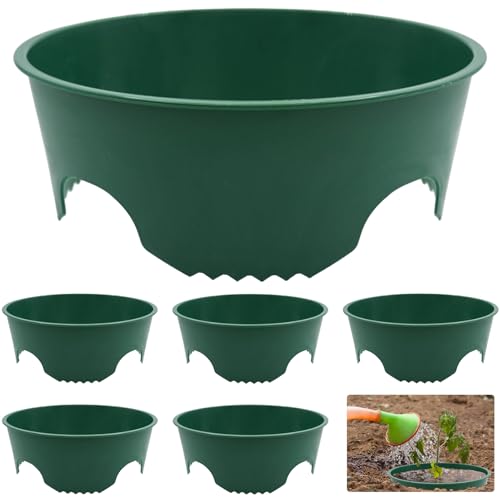 6 Pack 8.6-Inch Planting Grow Rings, Round Plant Support Garden Edging
