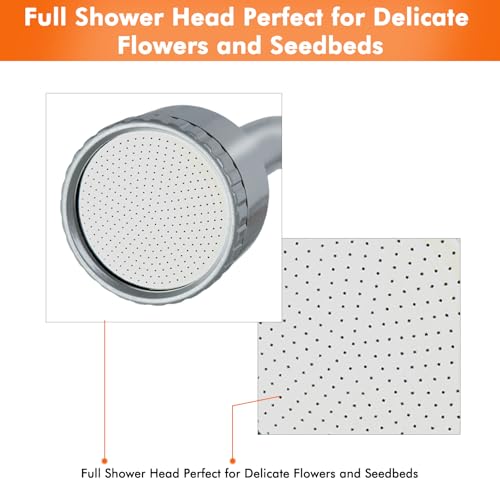 RESTMO 24 Inches Long Watering Wand for Garden Hose, Full Shower Spray Wand - color: Orange