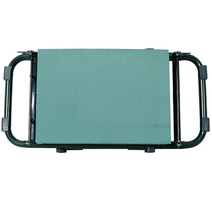 Garden Kneeler and Seat Bench with 2 Free Tool Pouch, Foldable Stool, EVA Foam Pad with an Extra Soft Wider Cushion and Large Tool Bag for Gardeninng Lovers