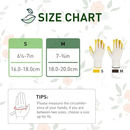HANDLANDY 2/3/6 Pairs Womens Gardening Gloves, Garden Gloves for Women - color: White (3 Pairs), size: Medium