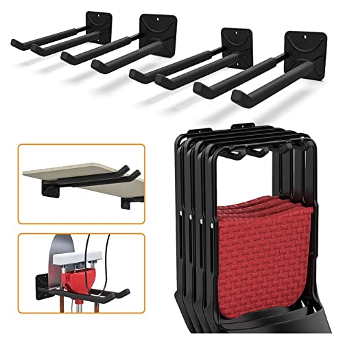 TORACK 4-Pack Garage Storage System Hooks, Wall Mount Tool Organizer - size: 4-Pack 12.4" Heavy Hooks