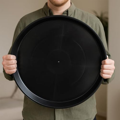 10 Pack Plant Saucer 20 Inches Plastic Drip Trays to Catch Water, Black - color: Black, size: 20 inch