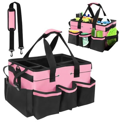Cleaning Bags for Housekeepers, Cleaning Supply Caddy Under Sink (Pink) - color: Pink