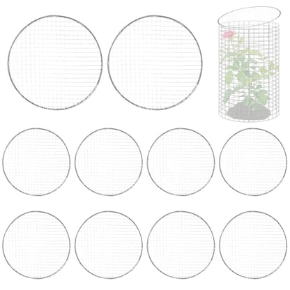 10 Packs 12'' Round Metal Mesh Plant Cage Covers for Large Wire Plant Protector cover from Animals - Chicken Wire Cloche, Sturdy Garden Bunny Barricades Chicken Wire Cloche fto Keep Animals Out