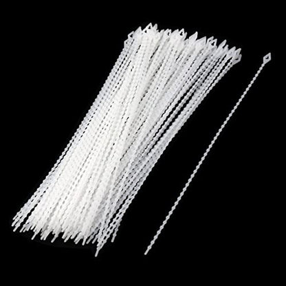 KUMGROT 100 Pcs Reusable Beaded Cable Ties, White - color: White 100pcs, size: 9.45 Inch/ 240 mm