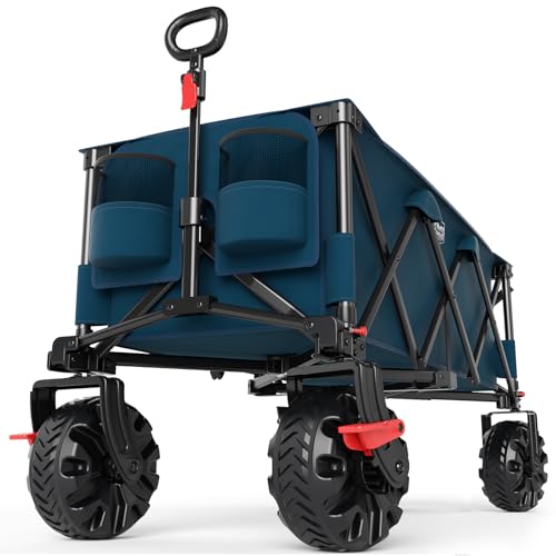 Timber Ridge 51.2" Extended Collapsible Wagon, 400L, Blue - color: Blue, size: 400L