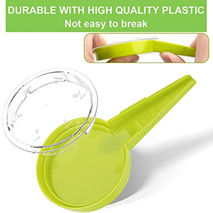 Sowing Seed Dispenser Hand Tool, 6 Pack Handheld Garden Seeder Sower Planter with 5 Dial Settings, Ideal for Small Seeds of Flowers, Vegetables, Outdoor/Indoor（ Light Green）