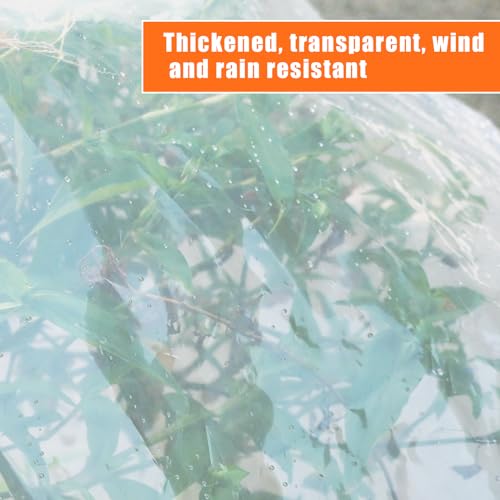 8x10FT Heavy Duty Clear Waterproof Tarp,Outdoor Garden Rainproof Covering - size: 8 x 10 FT