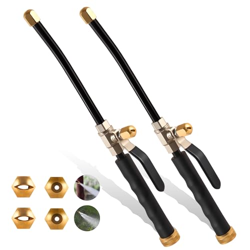 Lichamp Garden Hose Nozzle, 2-Pack High Pressure Water Spraying Wands