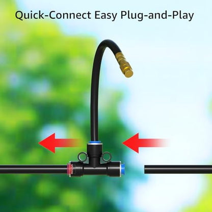 Bluepro Drip Irrigation System with 360° Adjustable Copper Nozzles - size: 7.8inch