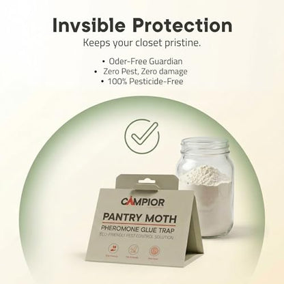 Pantry Moth Traps with Pheromones (16 Pack) – Non‑Toxic, Odor‑Free Sticky Glue Traps for Pantry Moth Treatment & Prevention, Targets Web‑Spinning Food Moths, for Kitchens & Food Storage - size: 16-pk Pantry