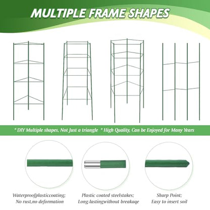 6 Pack Tomato Cage for Garden & Pots, Rust-Resistant Metal Plant Support