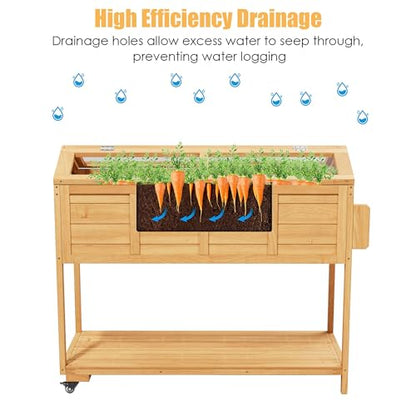 Raised Garden Bed Elevated Planter Box W/Legs Cover Outdoor