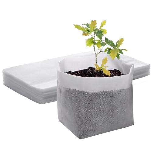 GREANER Biodegradable Plant Pots, 15.7"x14.2" Non-Woven Seedling Nursery Bags, 20-Pack Durable Garden Bags for Vegetable, Flower, Plant Grow - size: 15.7"x14.2"/20pcs