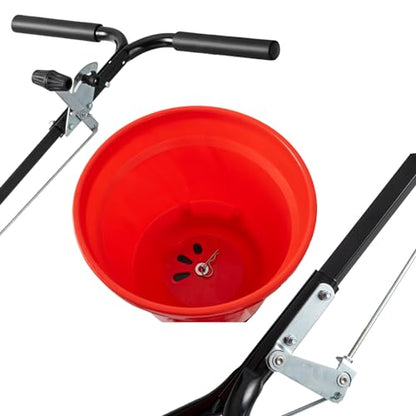SmarketBuy Fertilizer Spreader, 90LBS Walk Behind Push Spreader, Broadcast Spreader for Seed, Fertilizer, Salt with 12.5-Inch All Terrain Pneumatic Tires