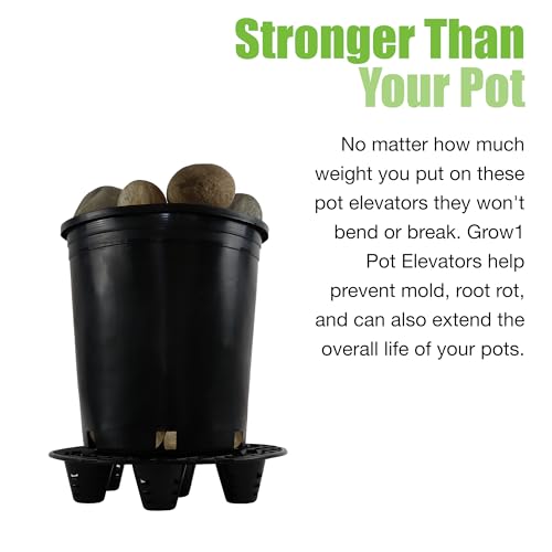 Grow1 13-Inch Pot Elevators for Plants (6-Pack) - size: 13", style: 6 Pack