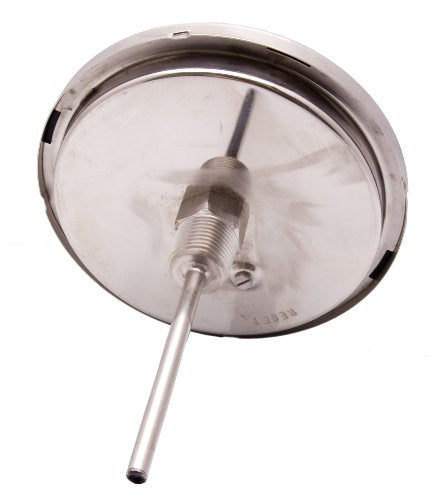 Bimetal Thermometer,5" Face x 4" Stem, 0-250°F, Calibration Dial - size: [4" Stem, 0-250°F]