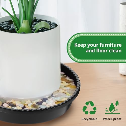 9 Pack of 5''& 7''& 9'' Plant Saucer Drip Trays, Plant Tray for Pots - color: Black, size: 5" 7" 9" Mix