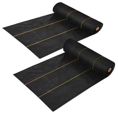 Dewitt 3 x 250 Feet Commercial and Home Garden Landscape Weed Block Barrier, Ideal as Fabric for Yards, Grounding Sheets, Fake Rock, or Floor Mat - size: 2 Pack, style: 3' x 250'