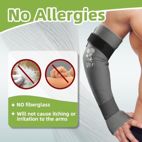 Schwer 18in A6 Cut Resistant Arm Sleeves for Gardening, S914 - color: Grey-updated, size: 18 In-1 Pair