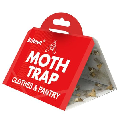 Pantry Moth Traps 10-Pack Safe and Effective for Food and Clothing- Glue Traps with Pheromones for Wool Closet Carpet Food and Cupboard K10 - color: Red